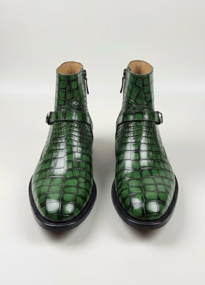 Crocodile Side Buckle Boots-alt16
