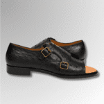 Ostrich Leather Double Monk Sandals-alt9