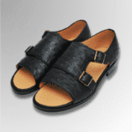 Ostrich Leather Double Monk Sandals-alt10