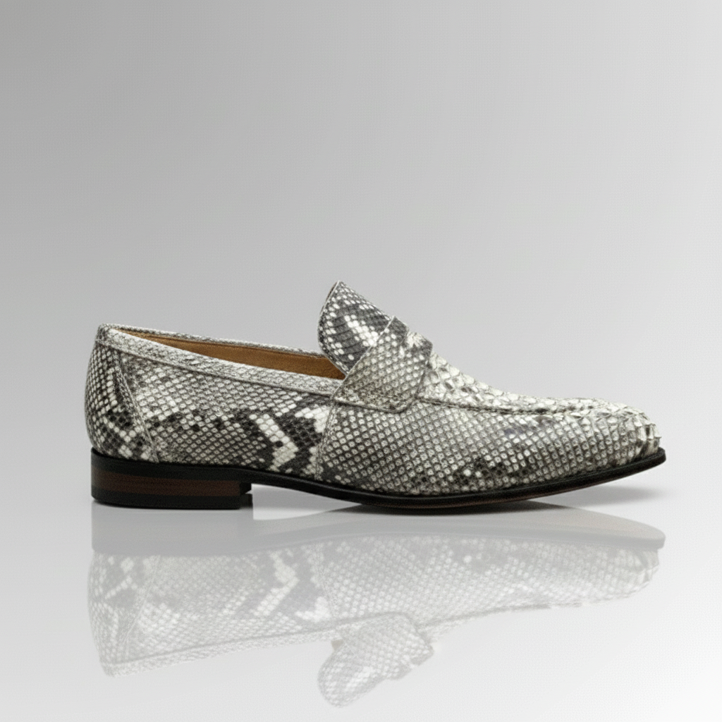 Python Snake Skin Penny Loafers-alt4