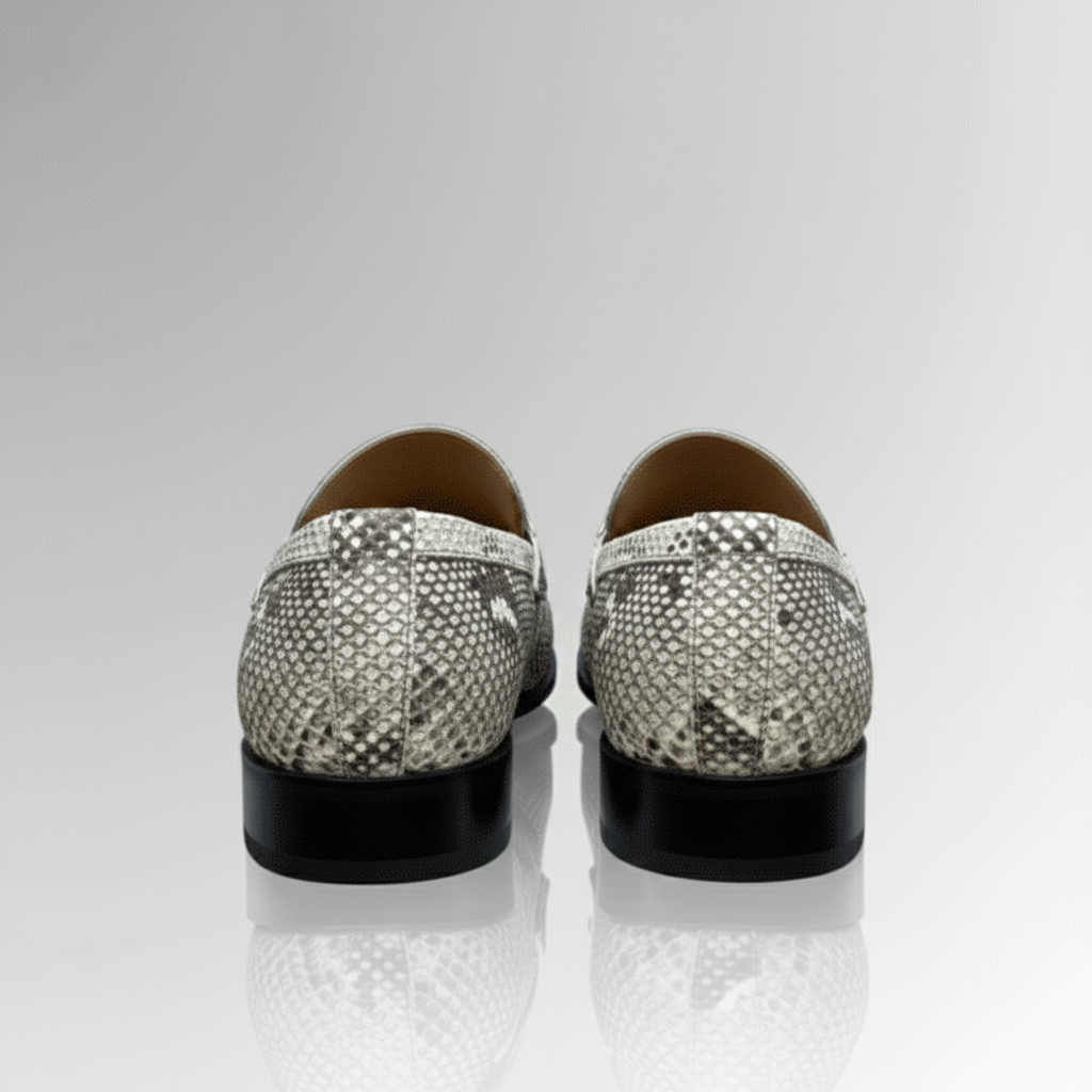 Python Snake Skin Penny Loafers-alt3