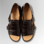 Crocodile Leather Double Monk Sandals-alt2