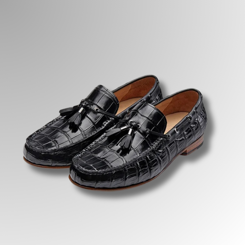 Crocodile Moccasins With Tassels-alt3