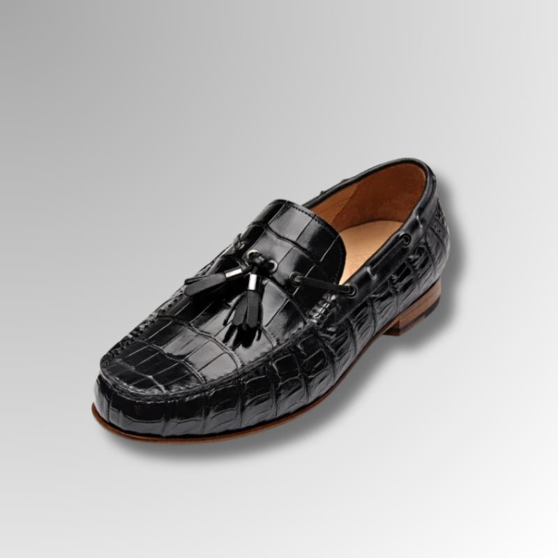 Crocodile Moccasins With Tassels-alt5