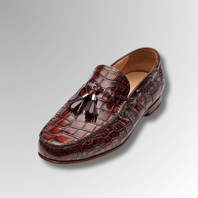 Crocodile Moccasins With Tassels-alt9