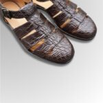Crocodile Leather Buckle Sandals-alt4