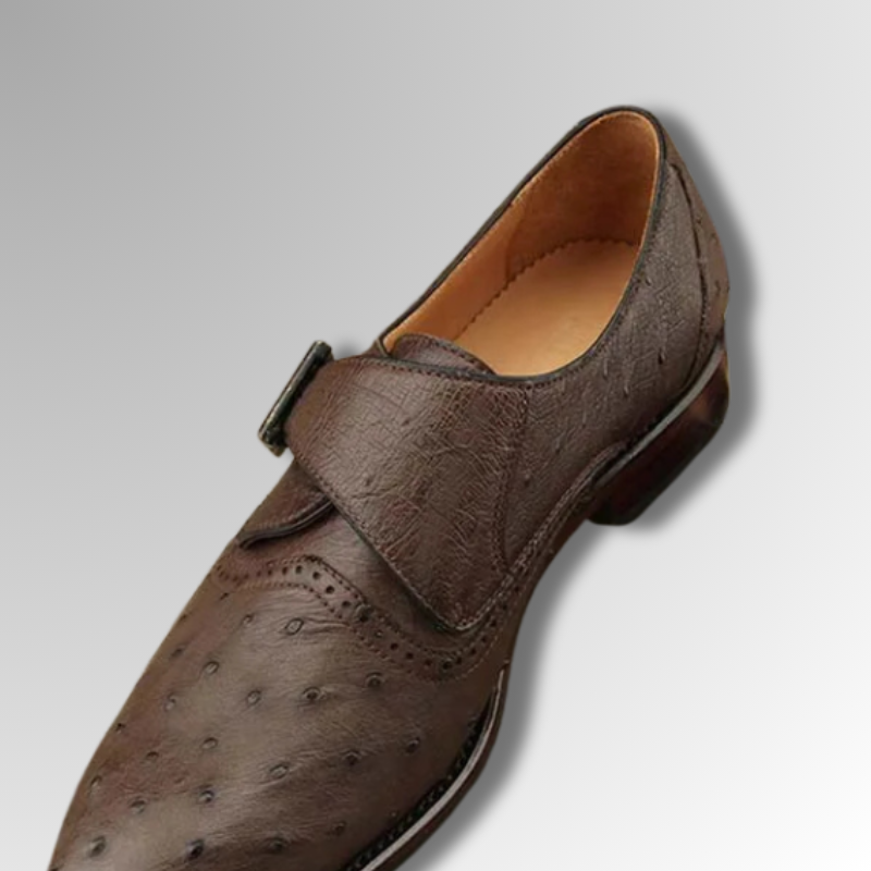 Ostrich Leather Monk Shoes-alt12