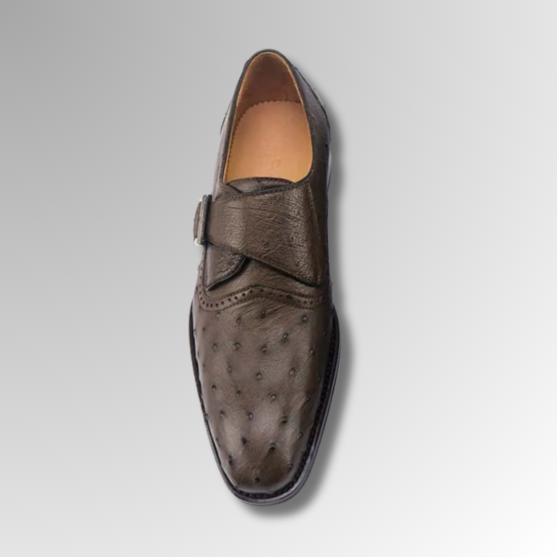 Ostrich Leather Monk Shoes-alt11