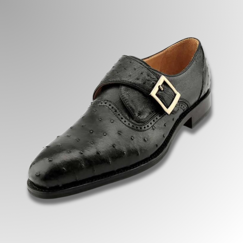 Ostrich Leather Monk Shoes-alt6