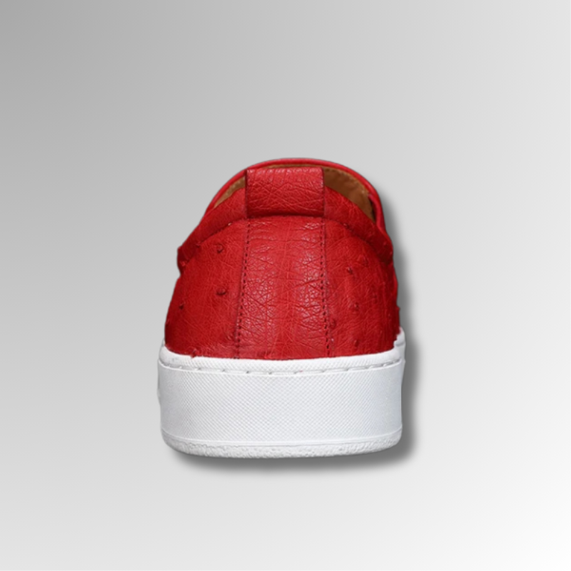 Ostrich Leather Slip-On Sneakers-alt8
