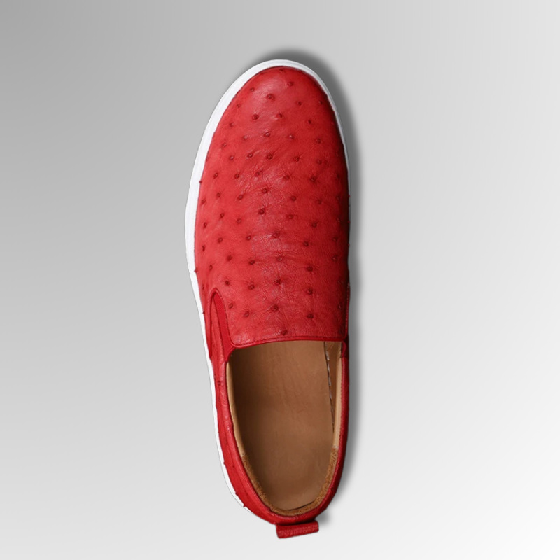 Ostrich Leather Slip-On Sneakers-alt7