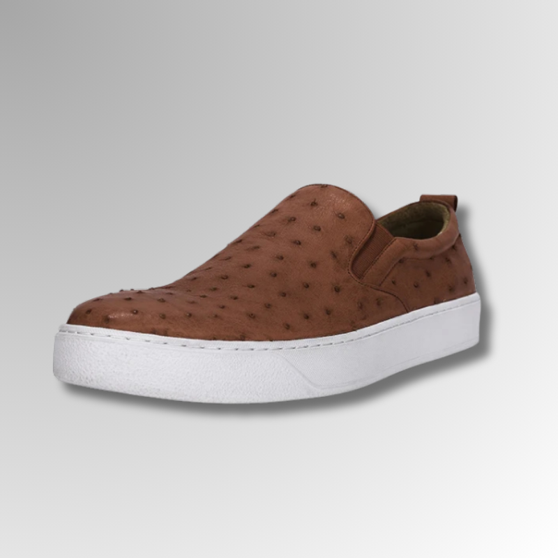 Ostrich Leather Slip-On Sneakers-alt6
