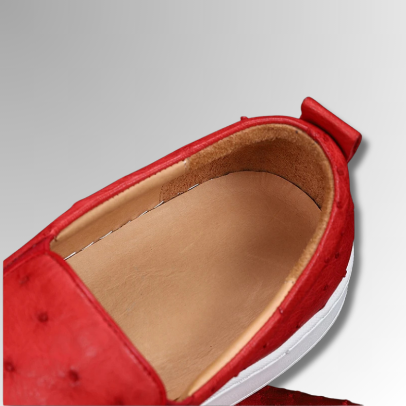Ostrich Leather Slip-On Sneakers-alt4