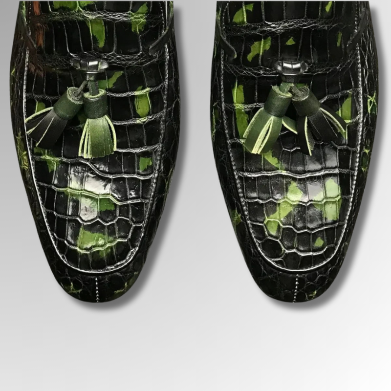 Patina crocodile tassel loafers-alt10