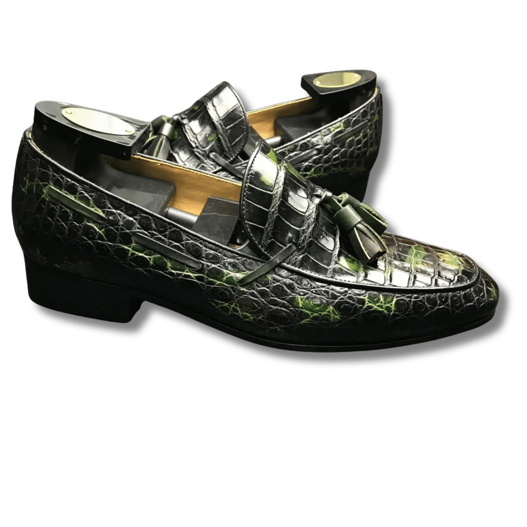 Patina crocodile tassel loafers-alt8