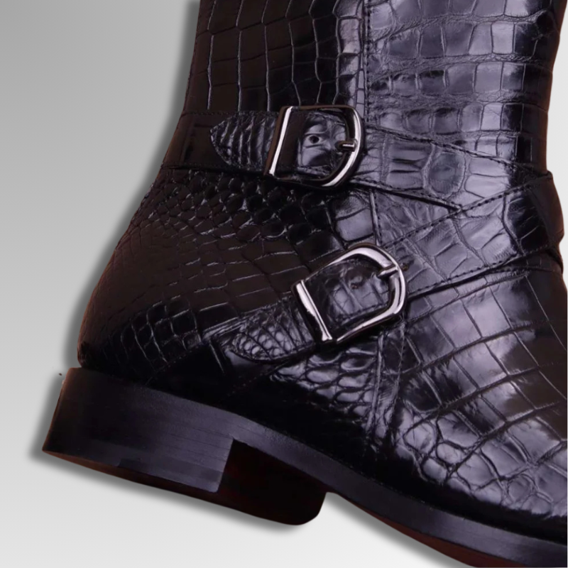 crocodile triple buckle boots-alt7