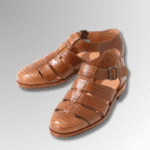 Lizard Leather Buckle Sandals