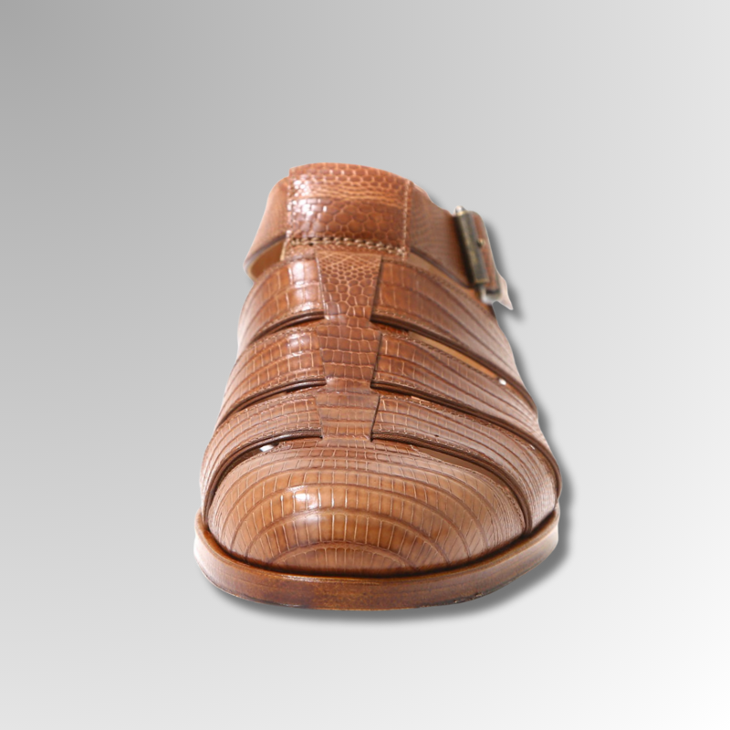 Lizard Leather Buckle Sandals-alt5