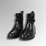 Crocodile Side Buckle Boots