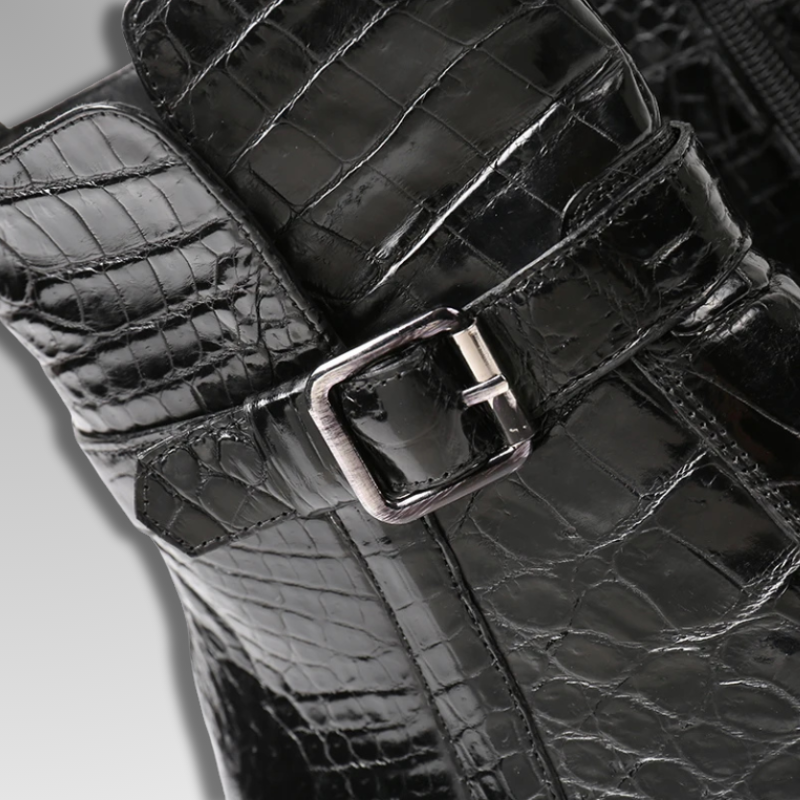 Crocodile Side Buckle Boots-alt5