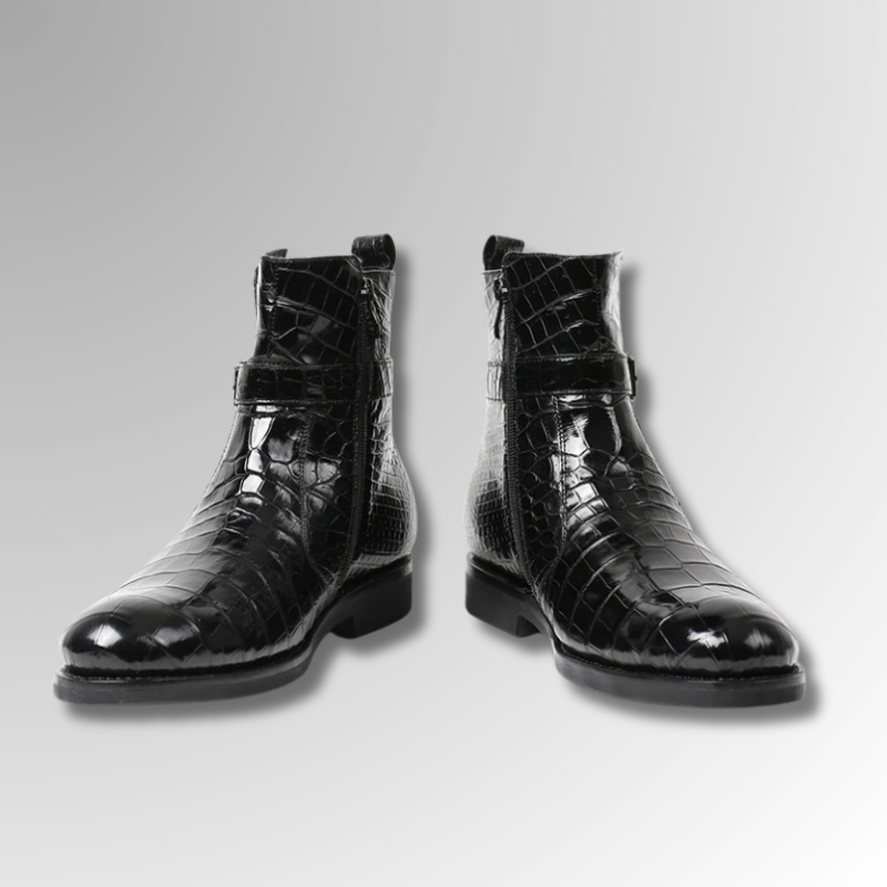 Crocodile Side Buckle Boots-alt4