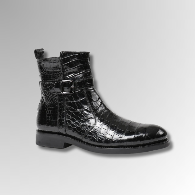 Crocodile Side Buckle Boots-alt2