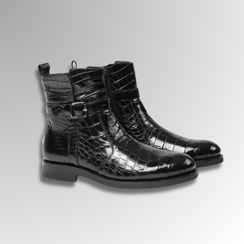 Crocodile Side Buckle Boots-alt8