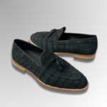 Crocodile Nubuck Tassel Loafers-alt5