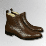 Ostrich Leather Chelsea Boots-alt8