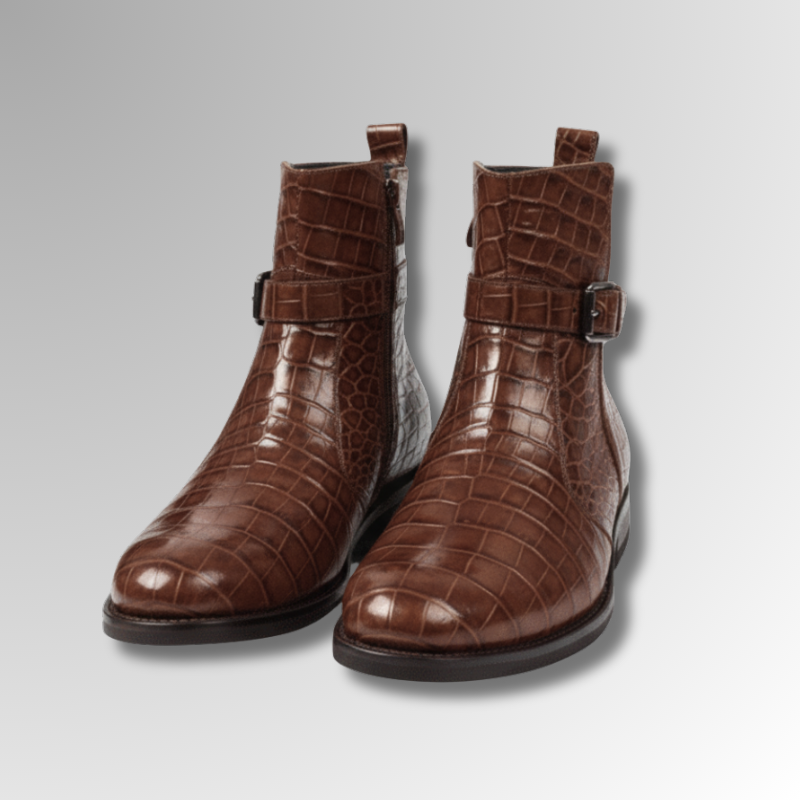 Crocodile Side Buckle Boots-alt9