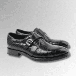 Crocodile Single Monk Strap Shoes