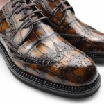 Handpainted Alligator Brogue Shoes