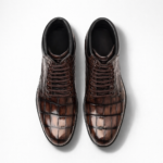 Handpainted Alligator Lace-Up Boots
