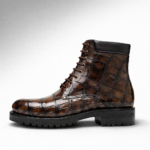 Handpainted Alligator Lace-Up Boots