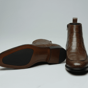 Crocodile Zip Ankle Boots