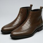 Crocodile Zip Ankle Boots-alt4