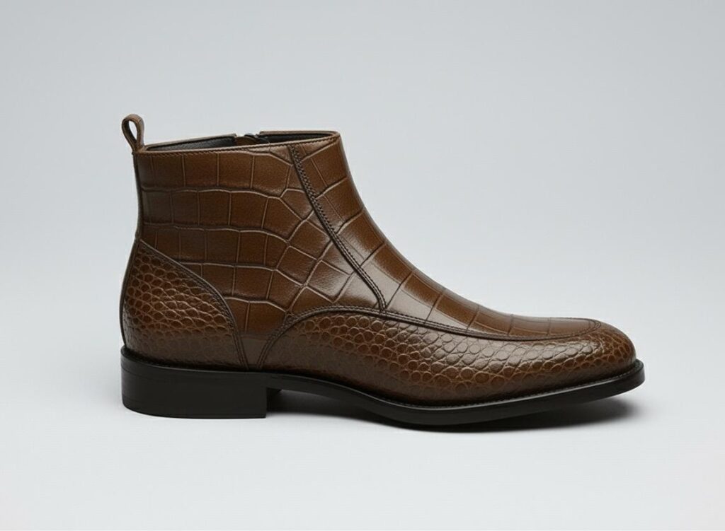 Crocodile Zip Ankle Boots-alt6