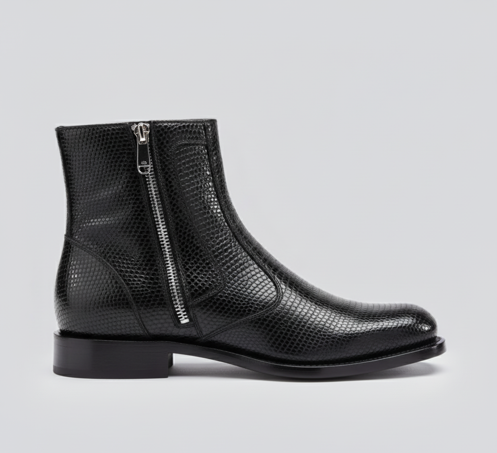 Lizard Round Toe Boots-alt7