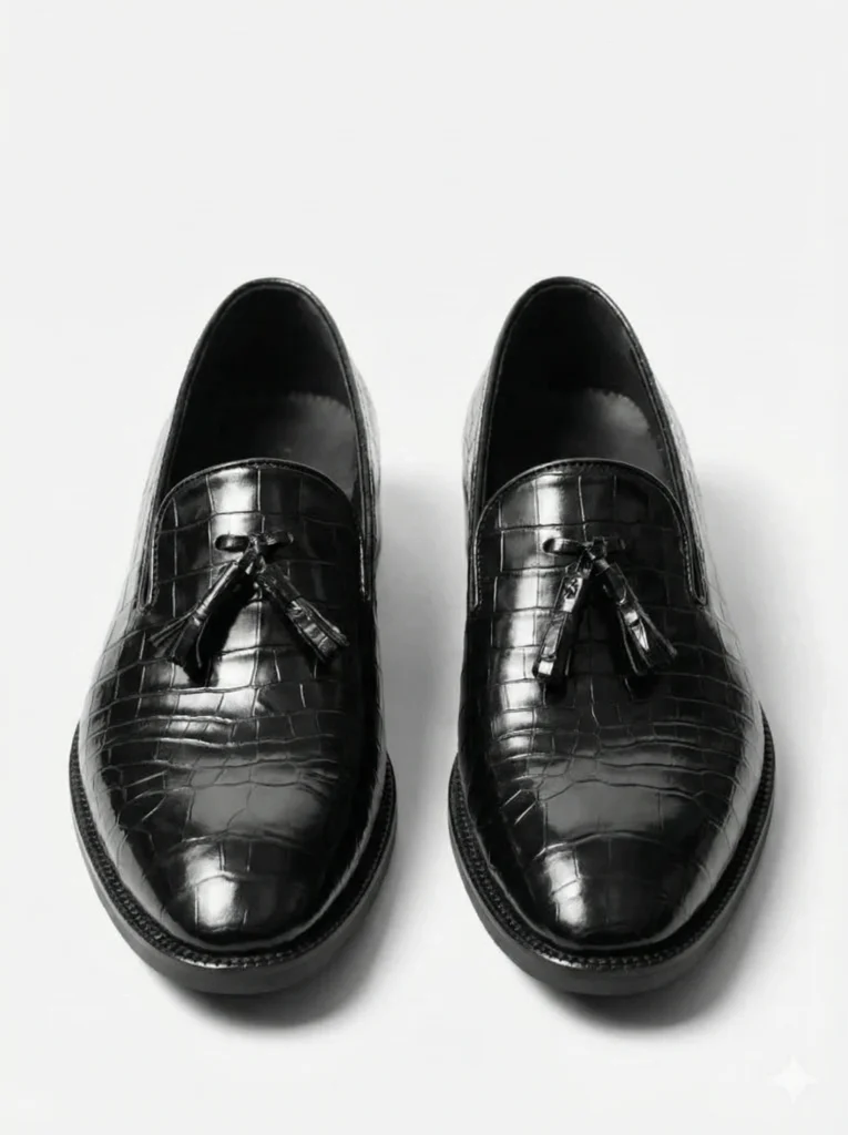 Crocodile Tassel Loafers