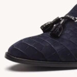 Midnight Crocodile Tassel Loafers-alt2