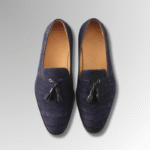 Midnight Crocodile Tassel Loafers