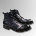 Ostrich Lace-Up Boots