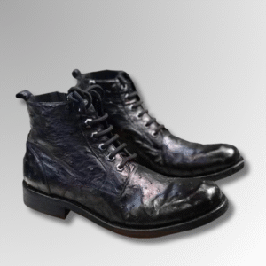 Ostrich Lace-Up Boots