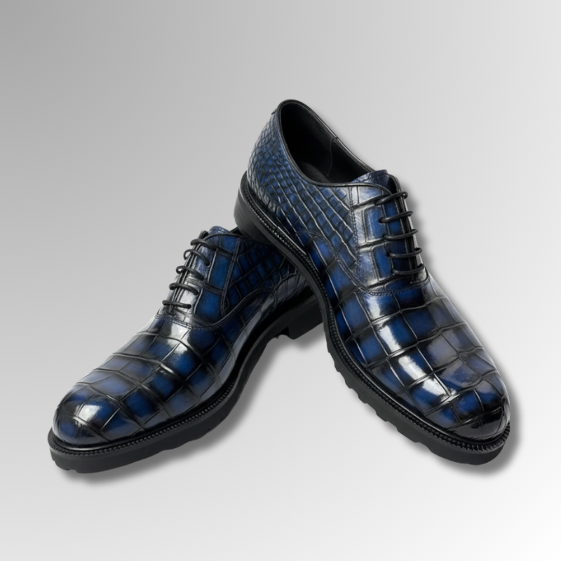 Blue Patina Crocodile Derby-alt7