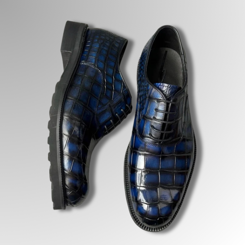 Blue Patina Crocodile Derby-alt3