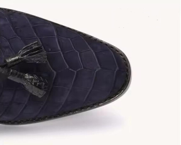 Midnight Crocodile Tassel Loafers-alt8