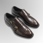 Crocodile Double Monk Shoes
