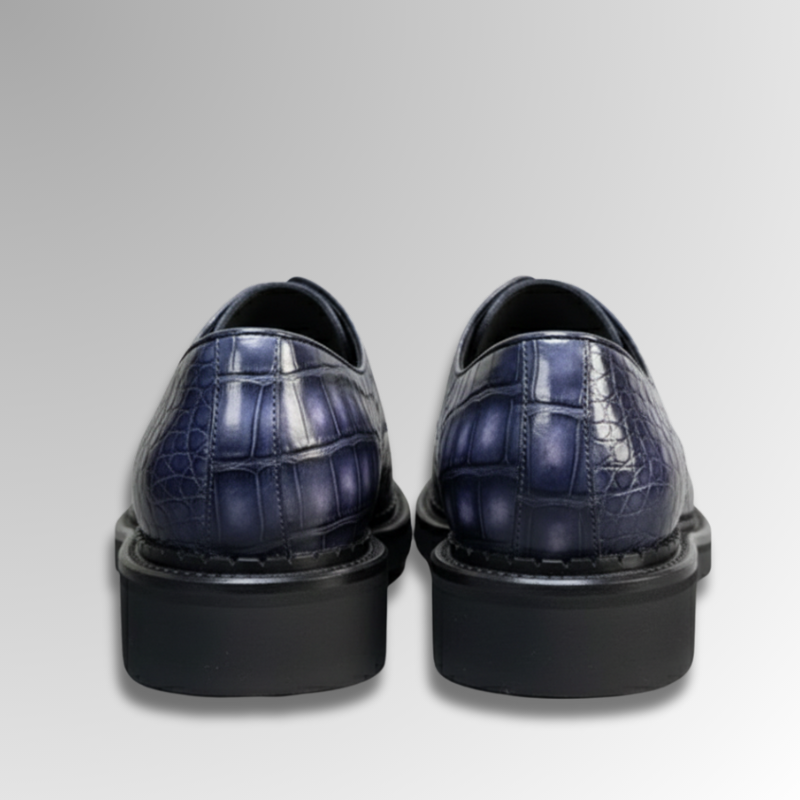 Hand-Painted Crocodile Derby Shoes-alt9