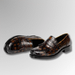 Cognac Crocodile Tassel Loafers-alt4
