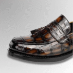 Cognac Crocodile Tassel Loafers-alt2